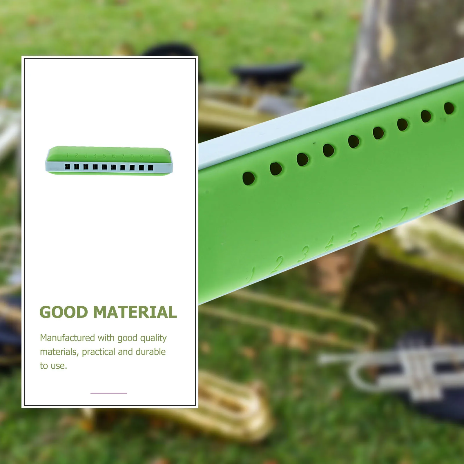 

1Set 10 Hole 20 Tone Harmonica in C Key ABS Resin Professional Grade Portable Wind Instrument Ideal for Blues Rock Folk Combined