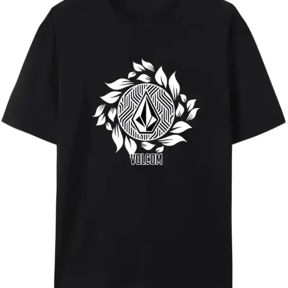 

25Summer Fashion Men T Shirt Double Casual Oversized Volcom Stone T-shirt Graphic Sports Tops Breathable Streetwear Men Clothing
