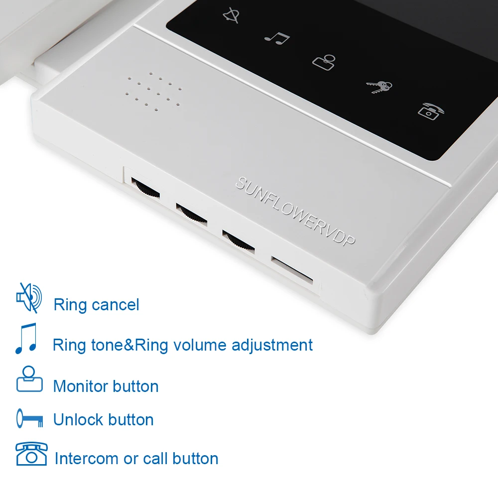 Intercomunicador de vídeo de 4,3 pulgadas para 6/8/10/12 multiapartamentos, timbre con cable, cámara de desbloqueo RFID, Control de acceso,