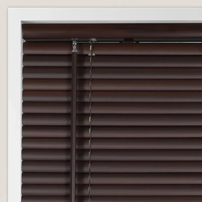 High Quality Waterproof Natural Basswood Manual Cordless Wooden Venetian Blinds for Window