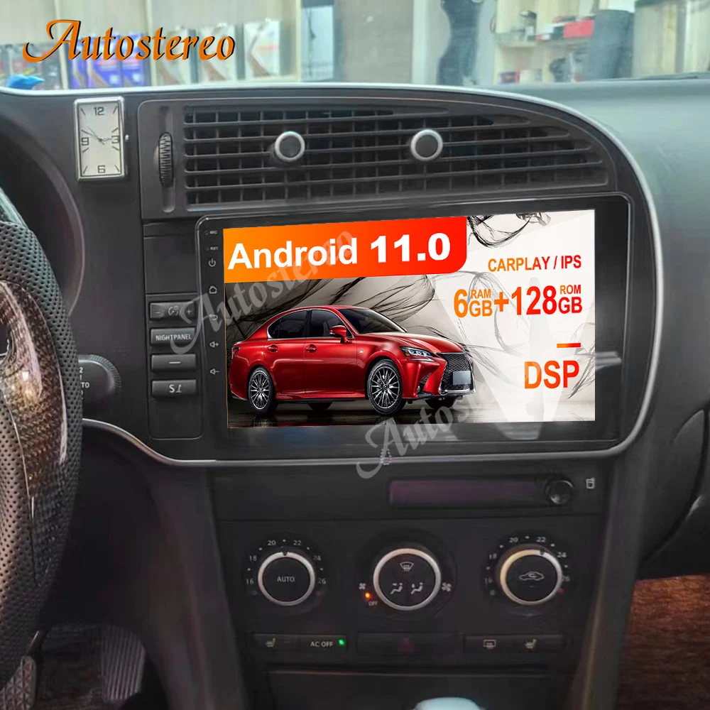 Autoradio 128G Android 11.0 For SAAB Navigazione Audio Car Multimedia PlayerHeadUnit GPS Stereo