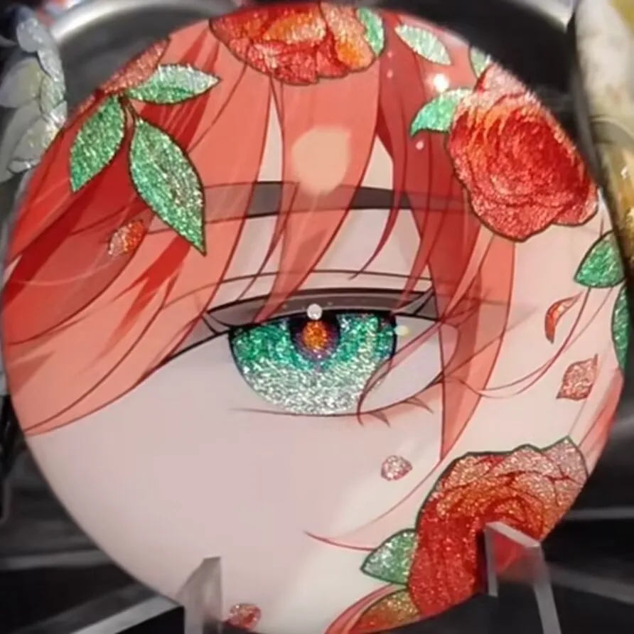 게임 주변기기 "바칸: 스타 레일"의 58mm 크기의 멋진 별 모양 배지에는 샌드 골드, 로빈 등 다양한 별이 새겨져 있습니다.