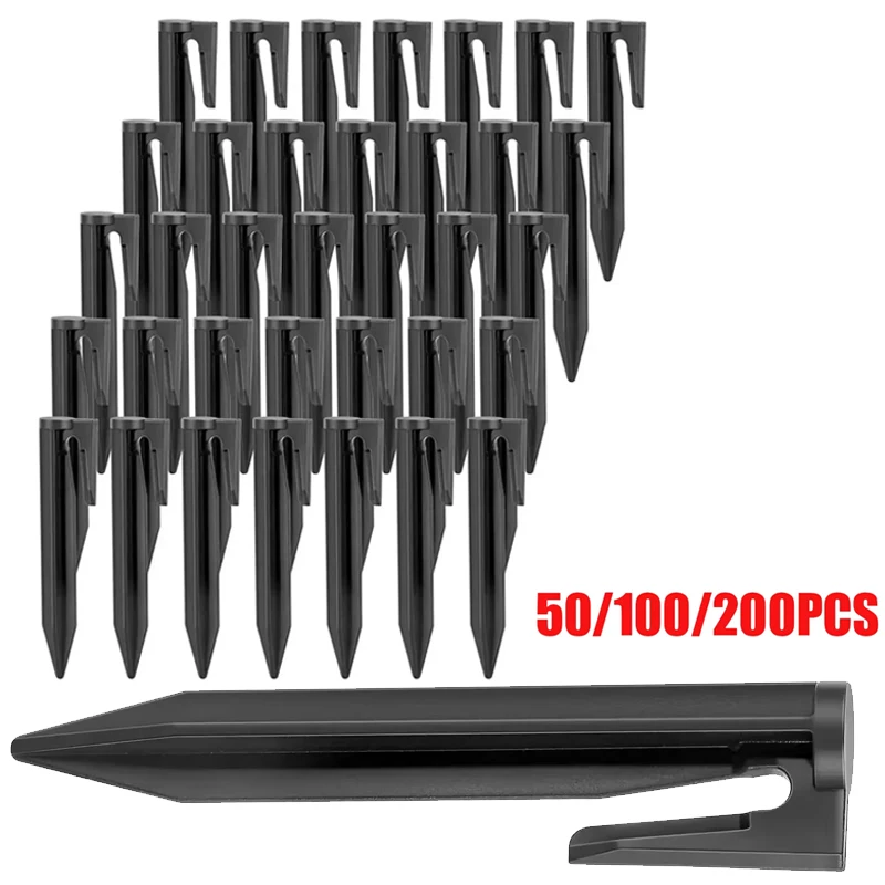 50/100/200Pcs For Securely Anchoring Robot Mower Perimeter Boundary Cable Lawn Nails 85mm Lawn Mower Boundary Pegs Garden Tools