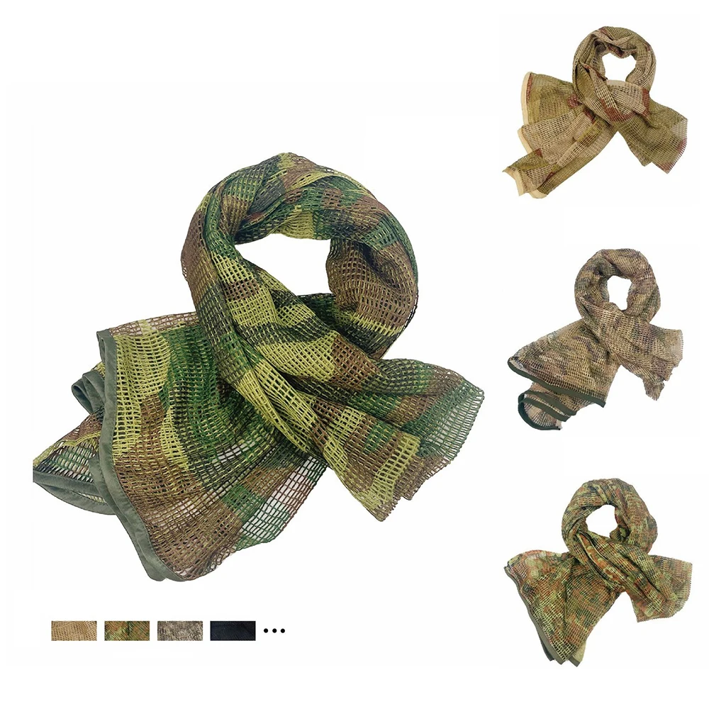 

Camo Military Tactical Scarf Airsoft Gun Veil CS War Game Outdoor Camping Hunting Face Scarf Hunting Apparel And Accessories