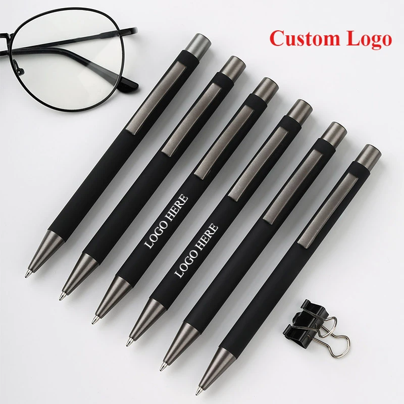 50PCS Personalized Metal Ballpoint Pens Free Custom Logo Pens for Business Advertising Gift 50 Pieces/lot