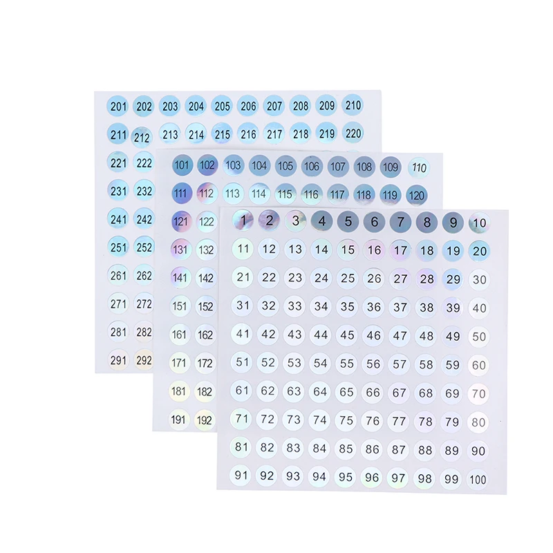 ملصقات تسميات ليزر مقاومة للماء ، علامات رقم طلاء الأظافر أحمر الشفاه ، الرقم 1-،