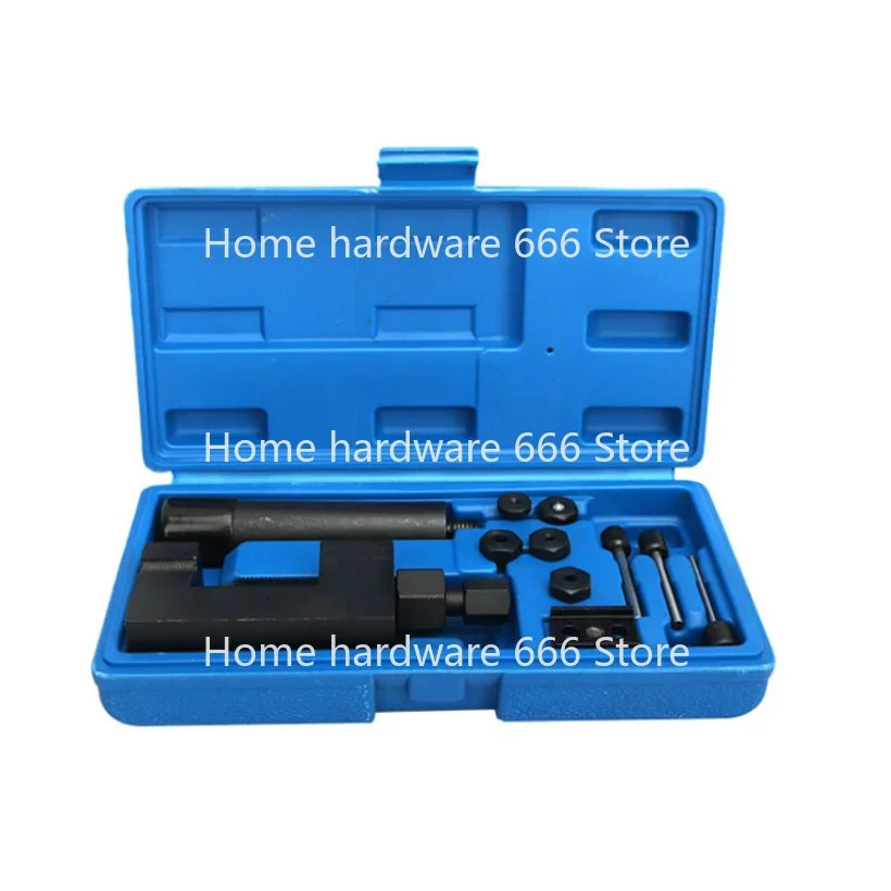 Motorcycle 4 Pins Chain Cutter Breaker Splitter Riveting Tool Rivet Repair Set For Chain 415/420/428/520/525/530/630 Motorbike