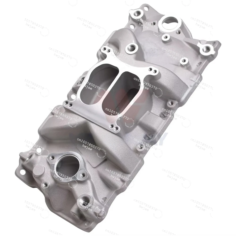 5500 RPM High Lift Bi-Planar Intake Manifold, CNC Machined Satin Aluminum Fit for Chevrolet 305 327 350 Engine