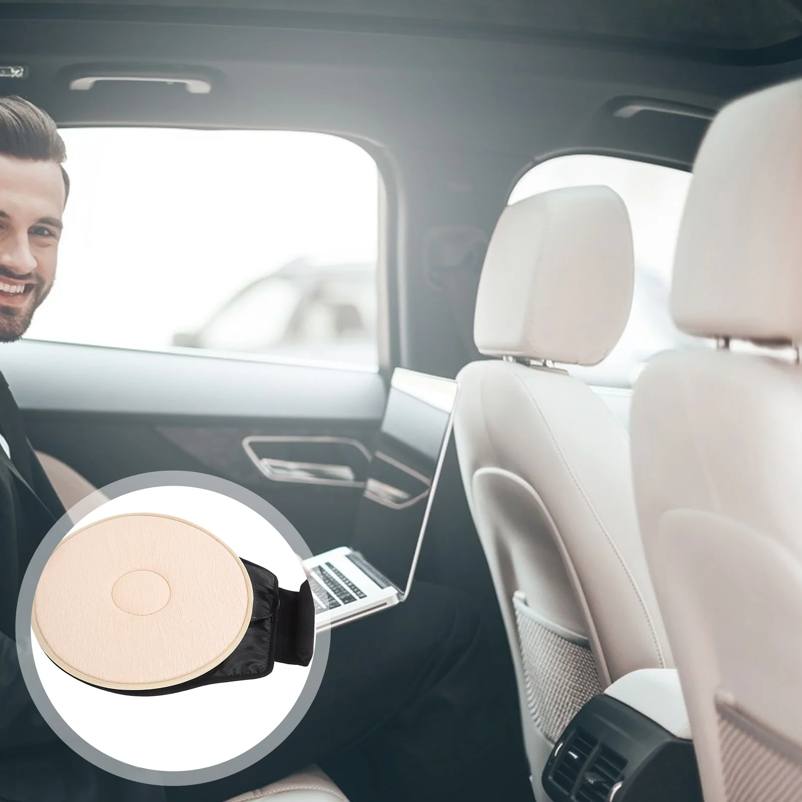 

360 Degree Rotating Car Seat Cushion Breathable Fabric Universal Revolving Swivel Pad Comfortable Seat Protection for Pregnant