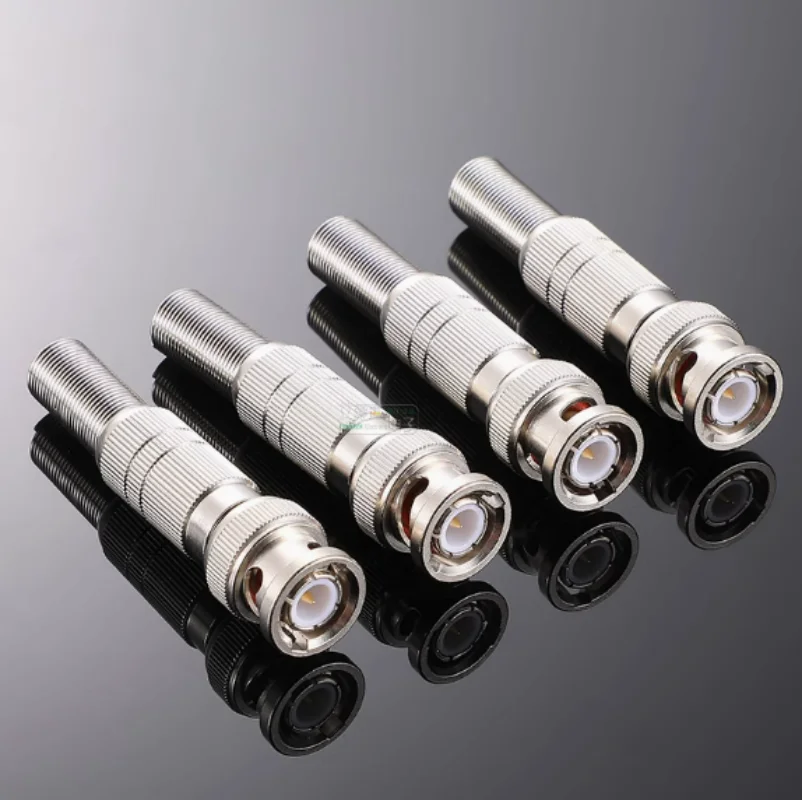 

20pcs Pure copper gold-plated BNC surveillance video camera connector oscilloscope 50/75 ohm Q9 male plug