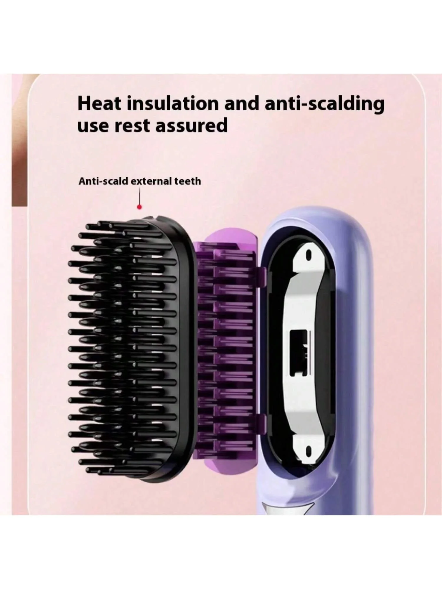 New Wireless Charging Hair Straightener Brush, Portable Fashionable And High-Quality Negative Ion Smooth Hair Comb