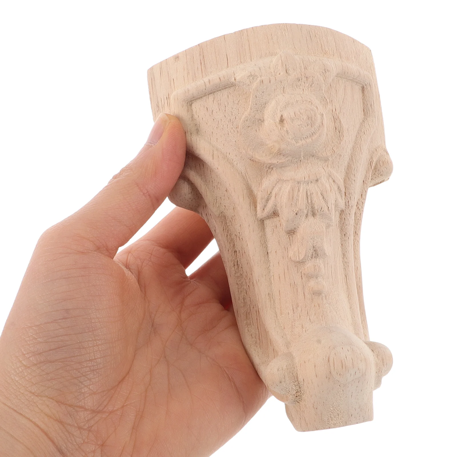 

4pcs Solid Wood Table Legs Furniture Feet Elegant Carving Design Dresser Sofa Bedside Cabinet Decor DIY Wooden Legs