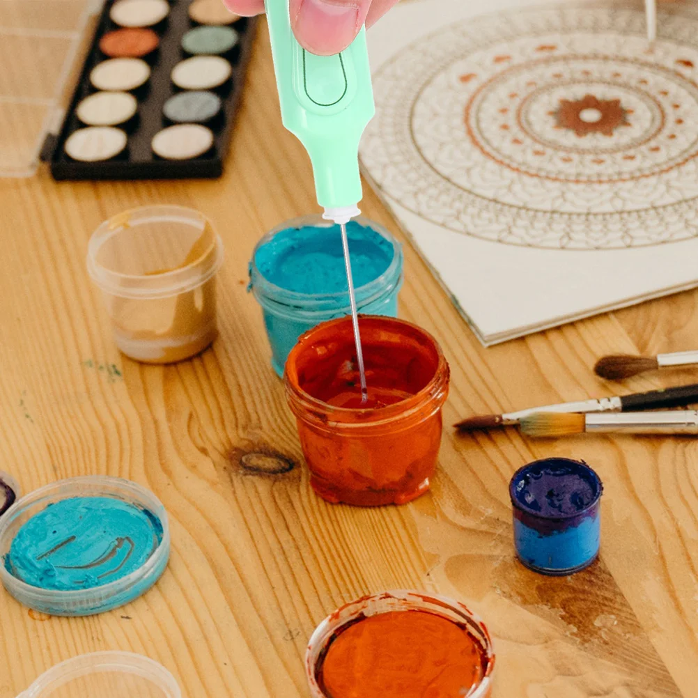 

2Sets Electric Pigment Stirrer Portable Paint Mixer for Pigment Powder Watercolor Ink Color Blending Tool Painting Color