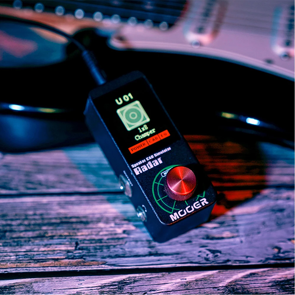 MOOER Radar - Guitar Overdrive Pedal with IR Sampling Support for Bass Guitar Amplifier Cabinets30 Speaker, Cab Cabinet Models
