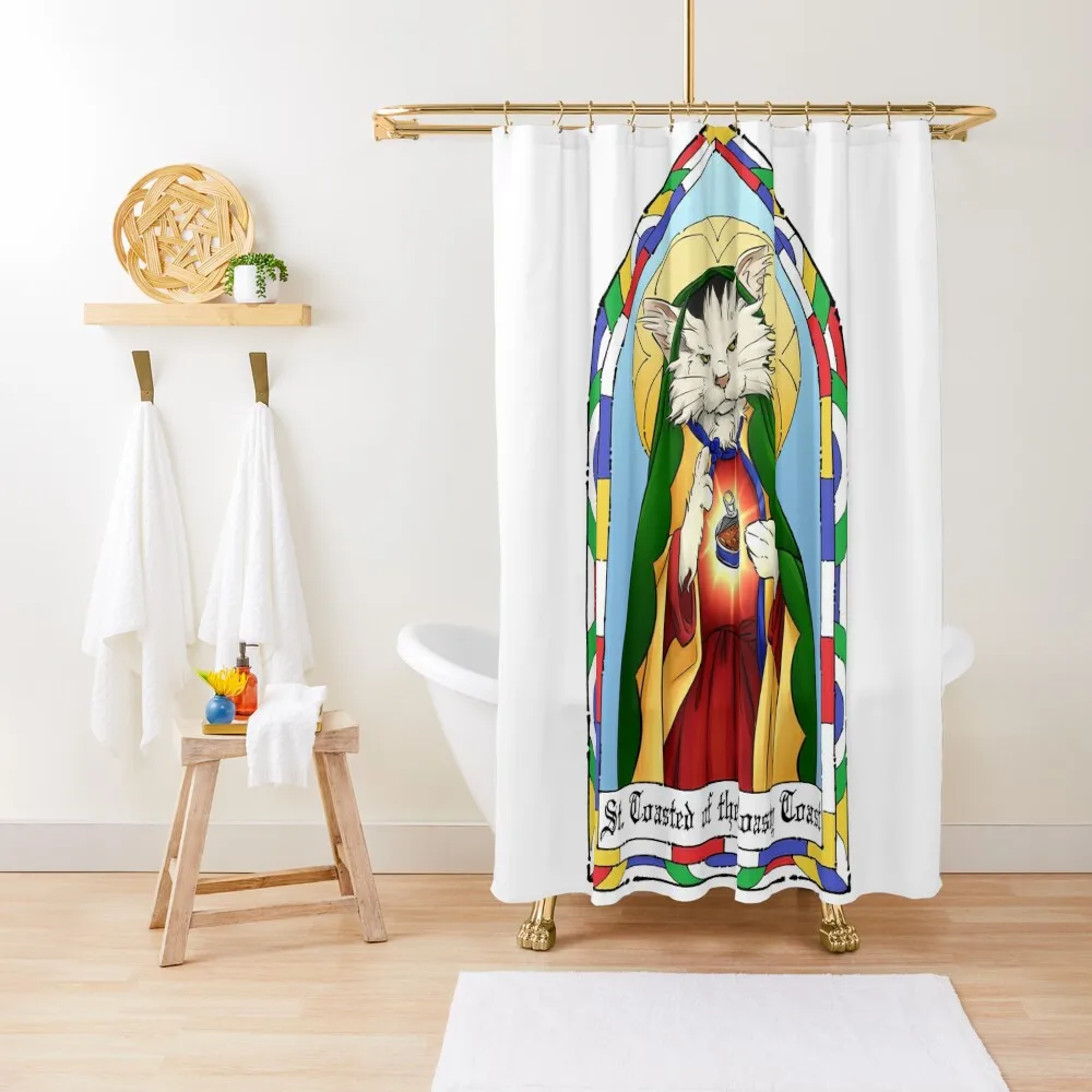 Saint Toasted Shower Curtain Bathroom Shower Shower Waterproof Curtain