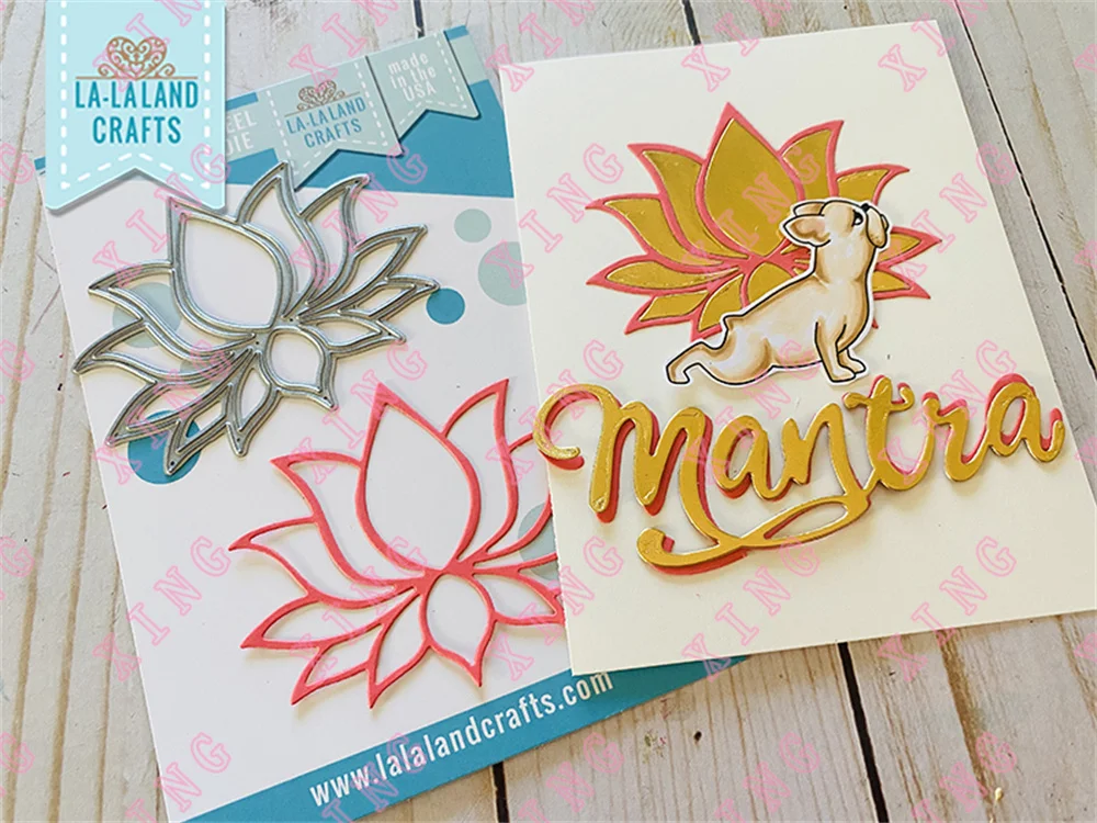 2022 Newest Lotus Metal Cutting Dies Scrapbook Diary Decoration Stencil Embossing Template Diy Greeting Card Handmade Craft Mold