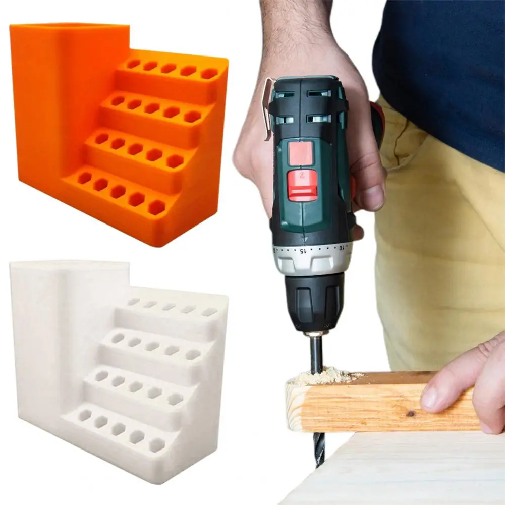 Drill Storage Organizer Capacity Screwdriver Bit Storage Box Universal Drill Bit Holder with Multiple Compartments Perforated