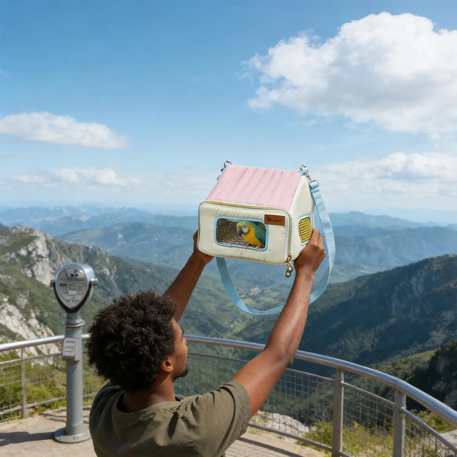 

Маленькая клетка для птиц, портативная дышащая теплая клетка для домашних животных с подносом из нержавеющей стали, переноска для птиц, дорожная клетка для животных, голубей