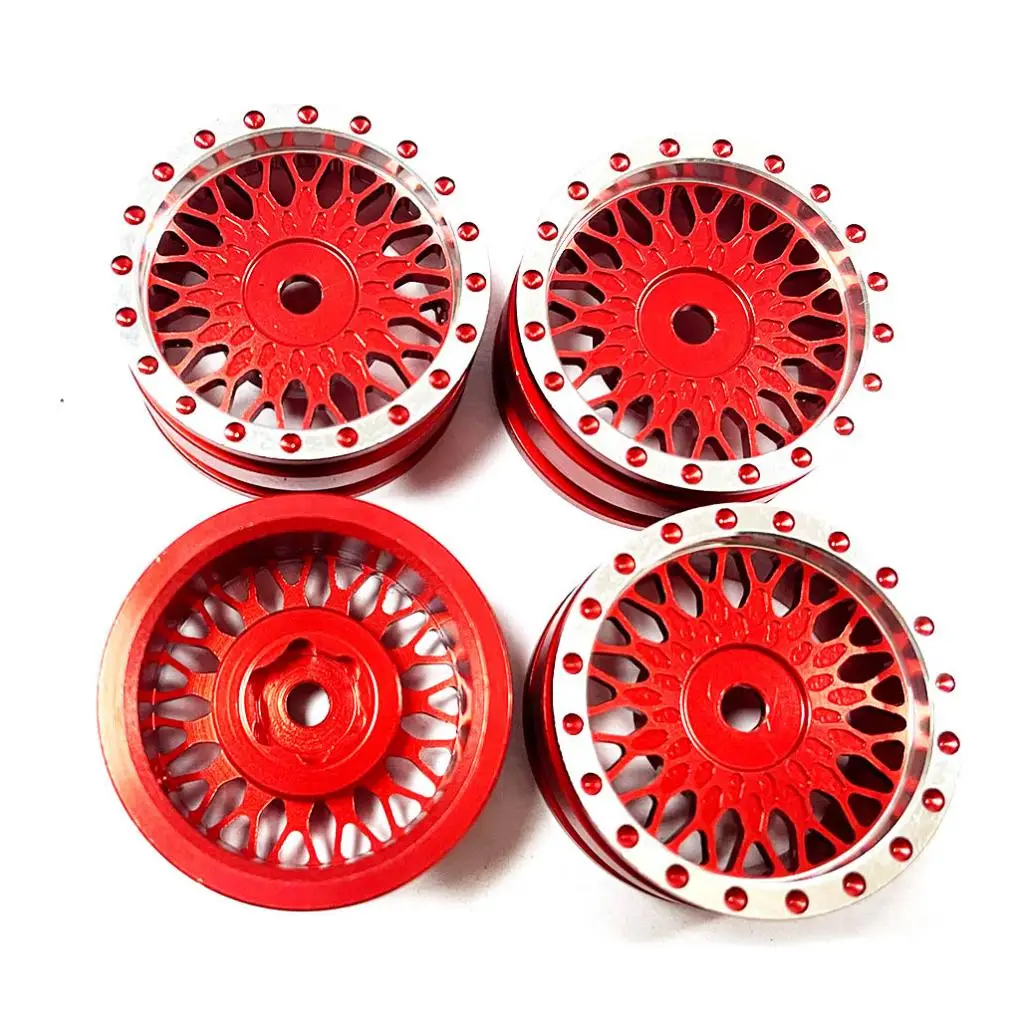

4piece Aluminum Alloy 1/24 Metal Wheel Rims For SCX24 RC Car Part RC Car Accessories Replacement Parts RC Upgrade Part Green