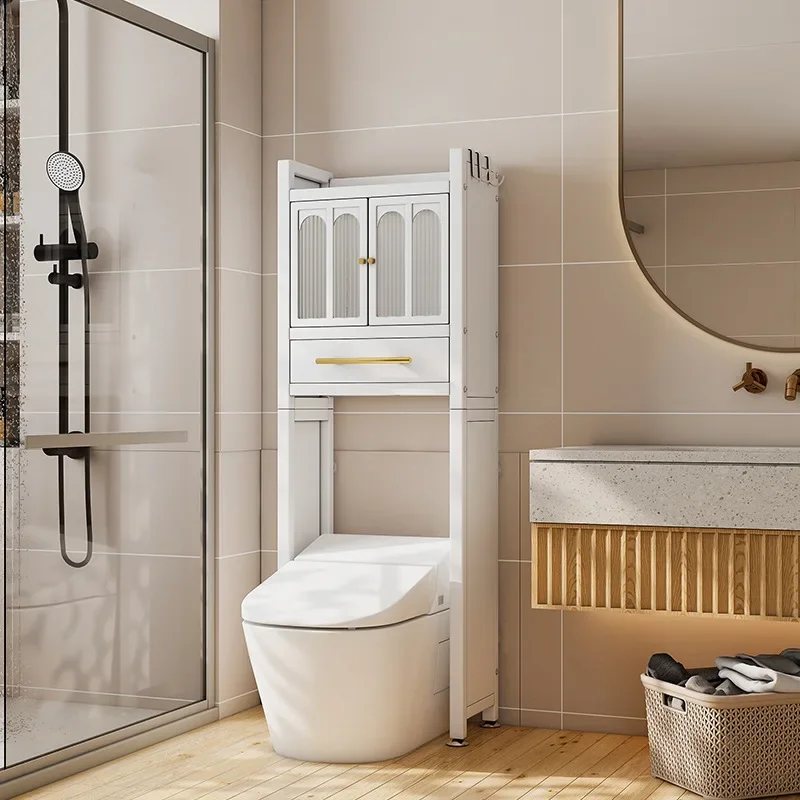 Shelf above the washing machine, gap shelf behind the floor-to-ceiling toilet, household toilet, high-foot storage cabinet
