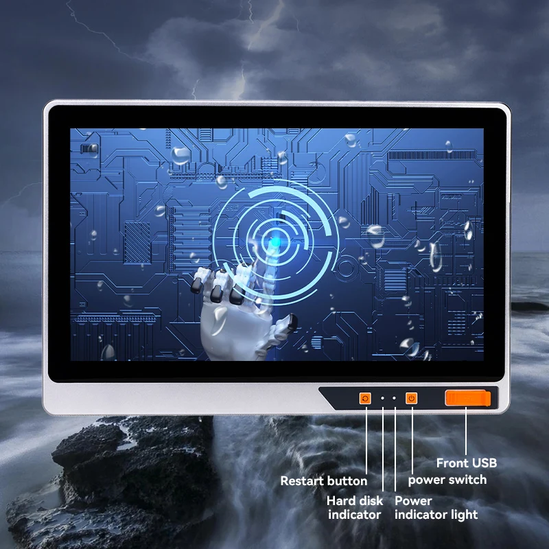 Touch Panel PC 2 COM 6 COM Optional Dual Gigabit LAN 5 USB HDMI VGA Capacitive Touch Computer Intel Core i5 Windows Linux