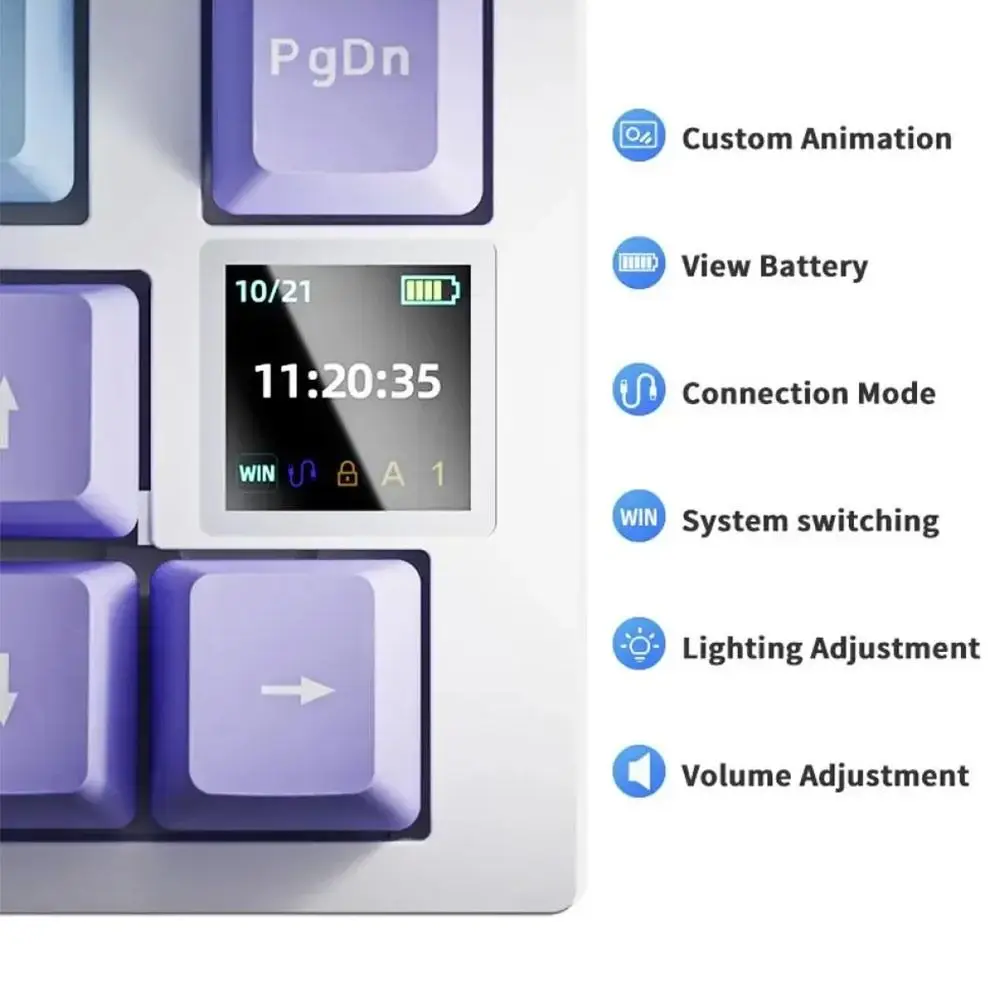 لوحة مفاتيح ألعاب AK820 جديدة 82 مفتاحًا RGB لوحة مفاتيح سلكية بإضاءة خلفية صامتة مع مقبض لعبة لوحة مفاتيح مكتبية