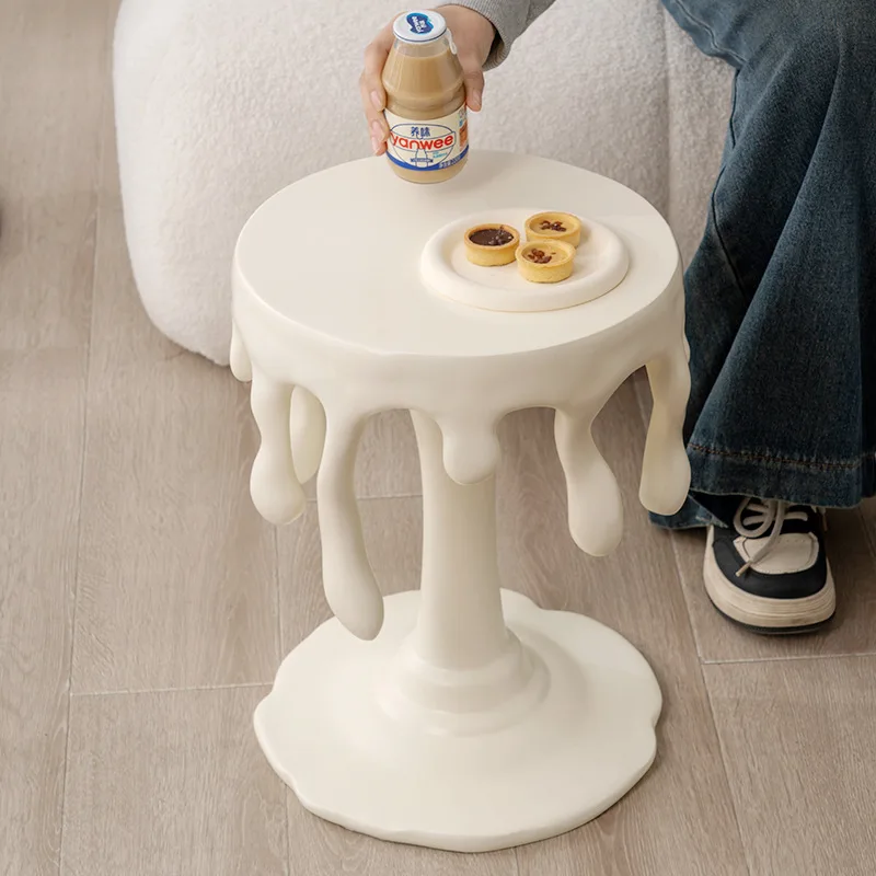 Yjq light luxury water drop coffee table small apartment round table heterosexual irregular side table