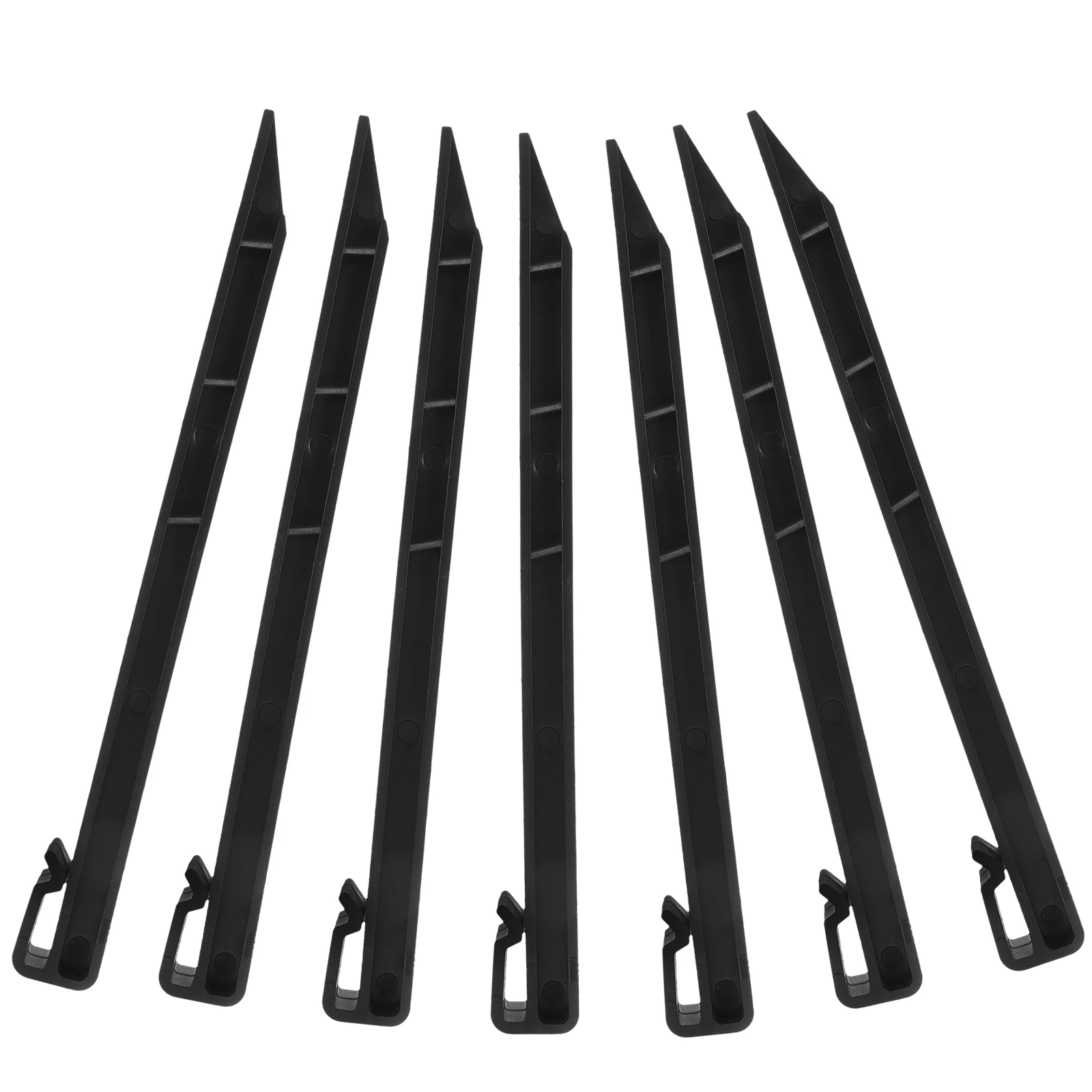 

20 Pcs Garden Plastic Stakes Black Ground Spikes for Outdoor Lawn Isolation Zone Edging Durable Compact Lightweight
