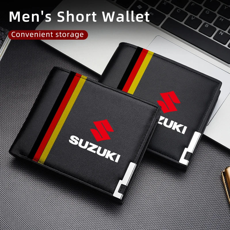 Car Logo Wallet Coin Purse Money Bag For Suzuki Grand Vitara SX4 Swift Jimny Kizashi Liana