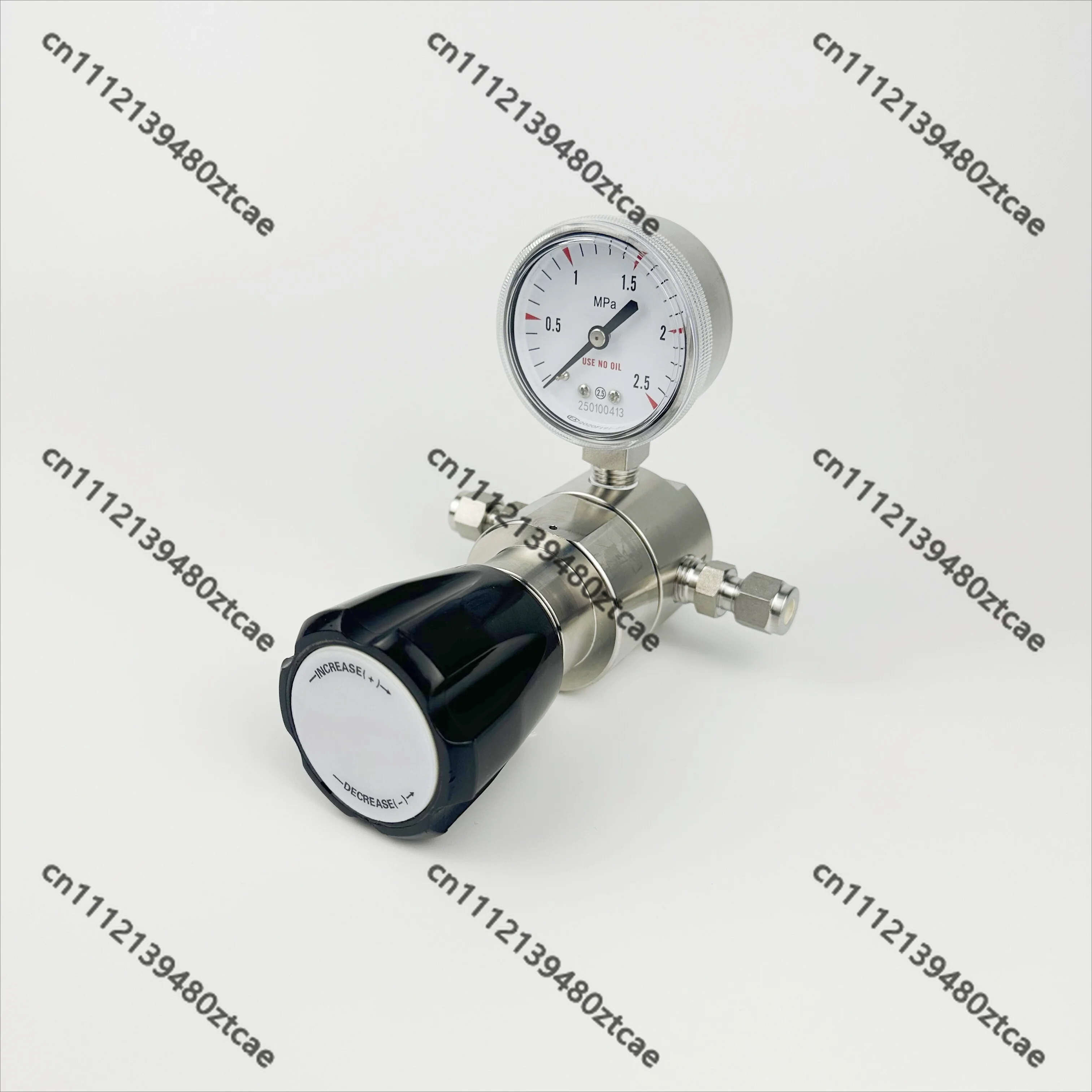 Lab High Pressure Pipeline Secondary Pressure Reducing Valve Ferrule Connection Single Meter Multi Gas Regulator