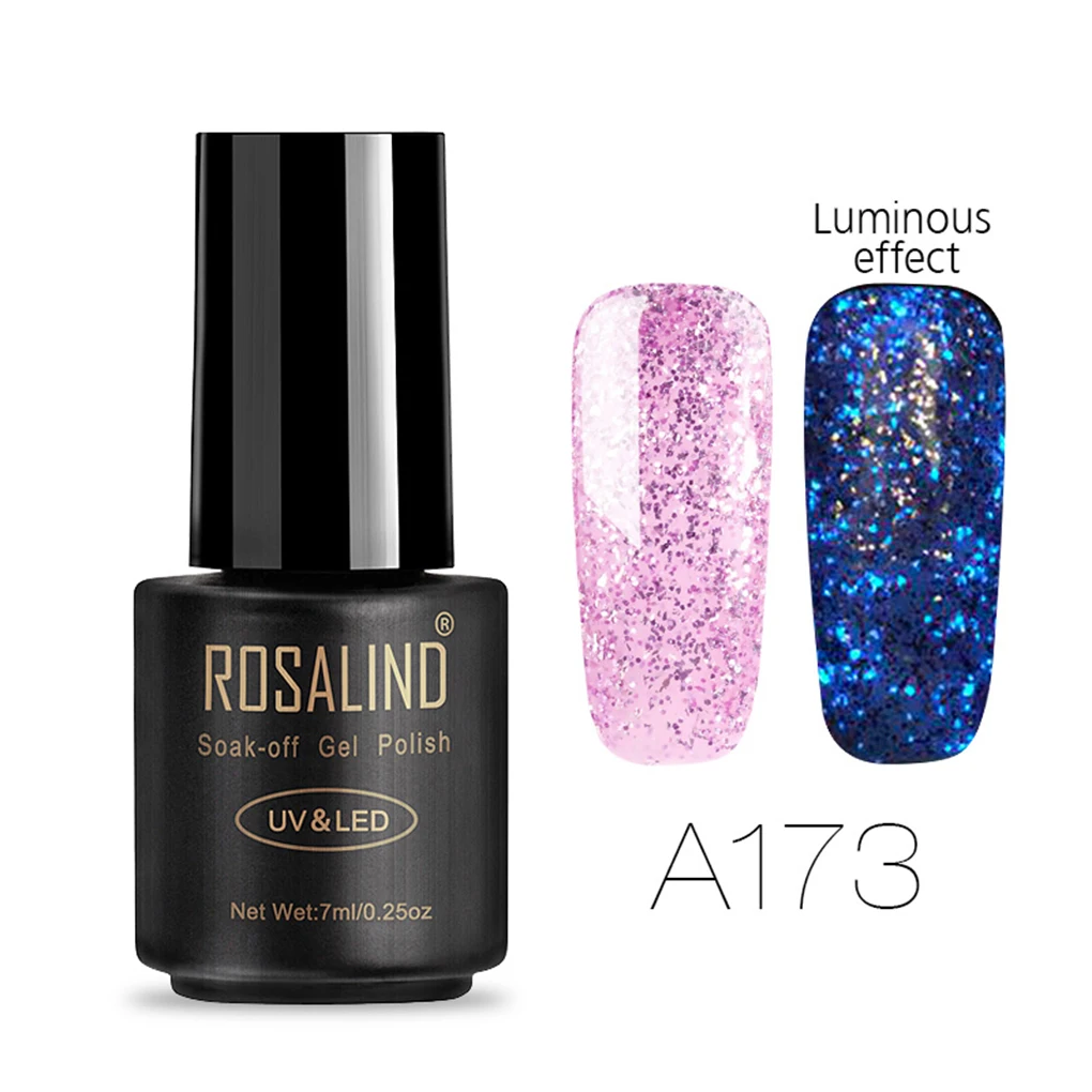 7ml Durable Black Bottle Mini Primer UV LED Lamp Cured Gel Night Glow Glitter Nail Polish