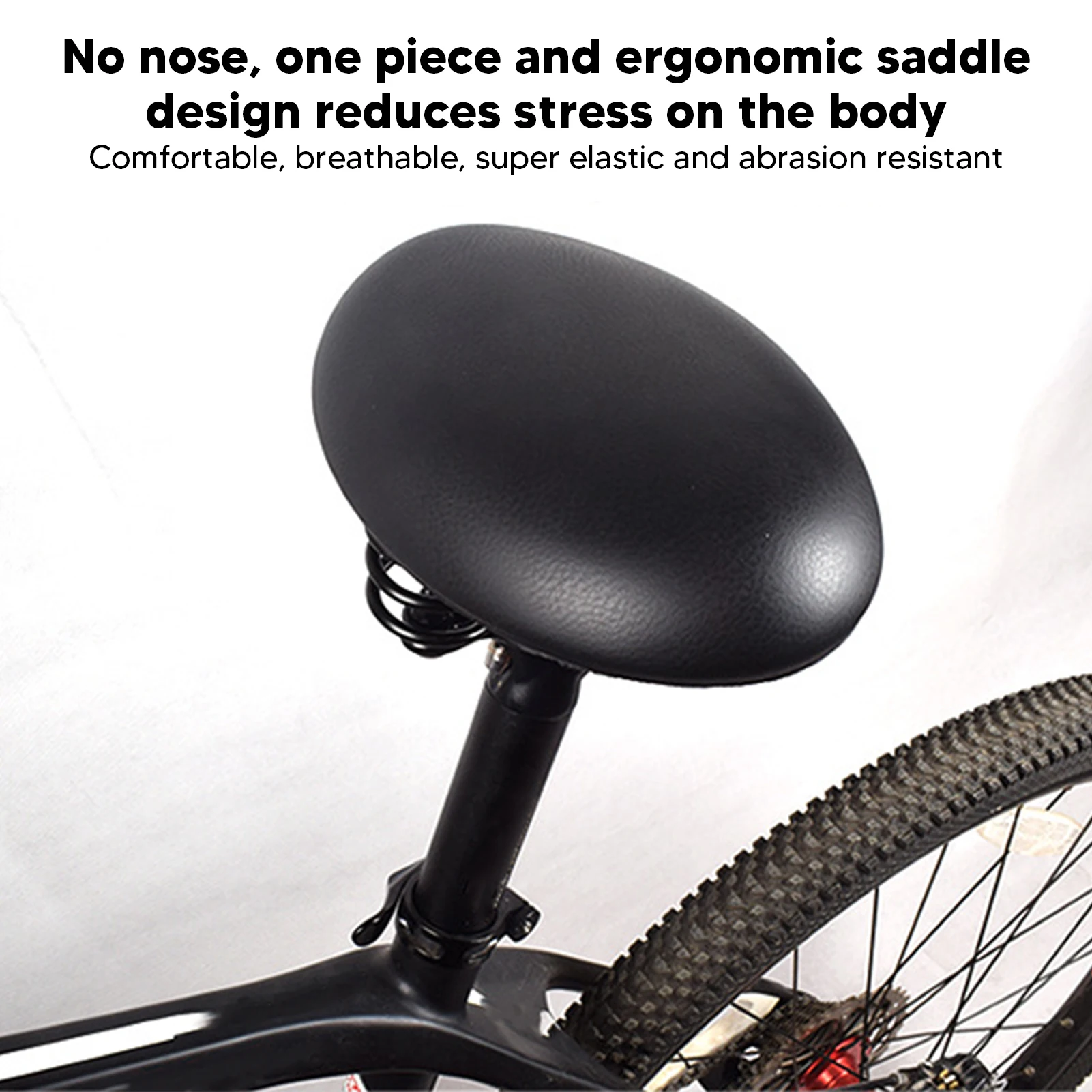 

Noseless Bicycle Saddle Mountain Bike Seat Super Soft Shock Absorbing Seat Cushion for Folding Bike