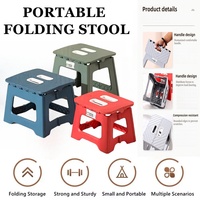 Lightweight children's portable folding stool for home use thickened non-sliding plastic bench for outdoor fishing and picnic