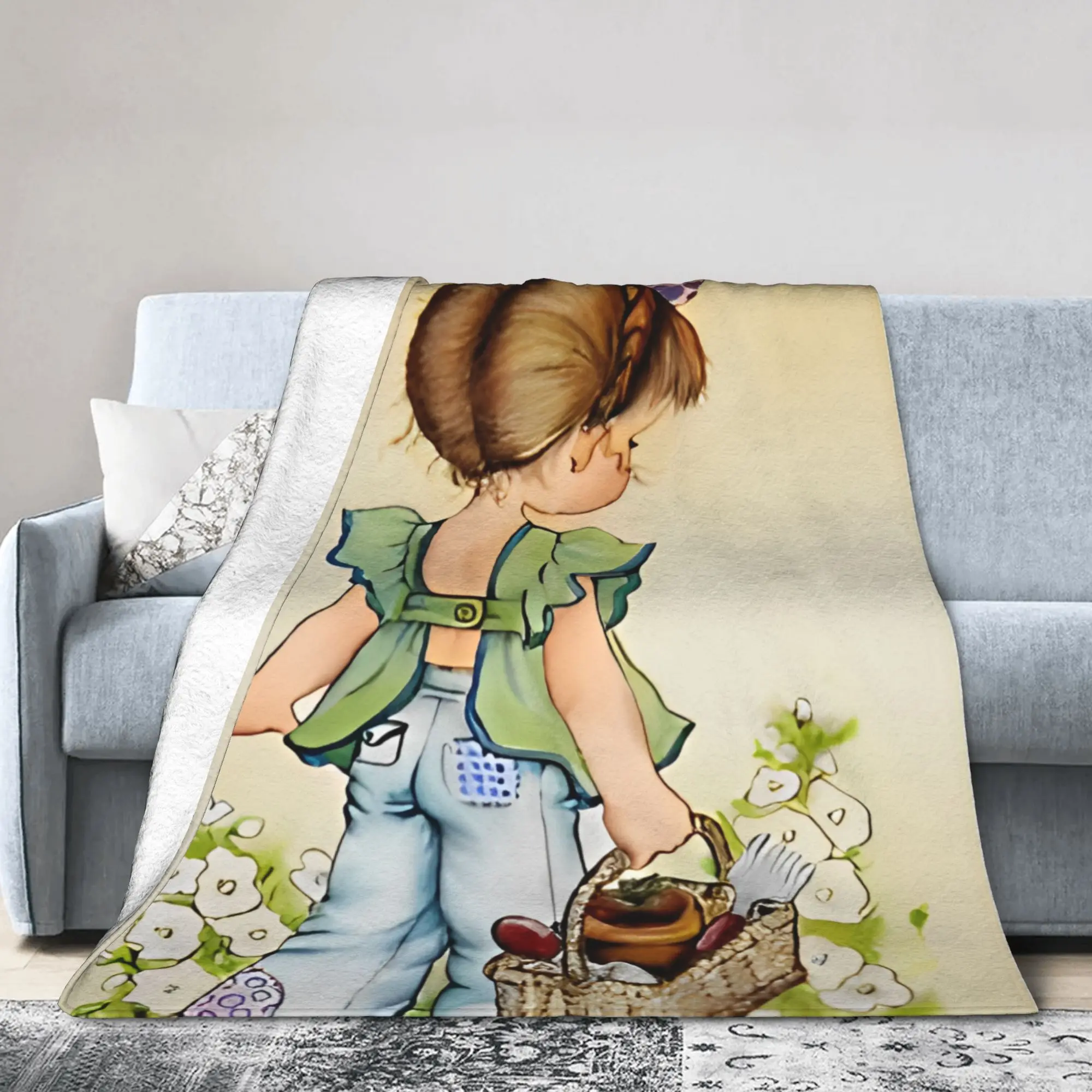 Retro Sarahs Kays Blankets  Flannel Throw Blankets Summer Air Conditioning Decoration Ultra-Soft Warm Bedsprea,