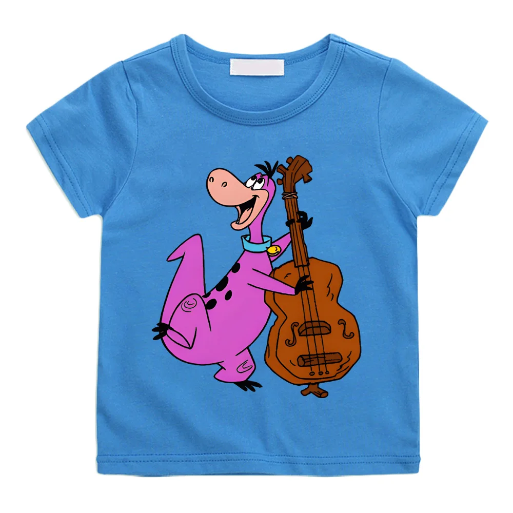 

The Flintstones Kids Girls Tshirts Cartoon O-neck PrintingT-shirts Baby Short Sleeve Tees Girl Clothes Children Tops Tee Toddler