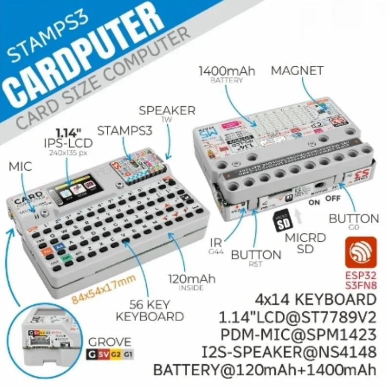 Oficjalny zestaw kartonowy M55Stack z M5StampS3