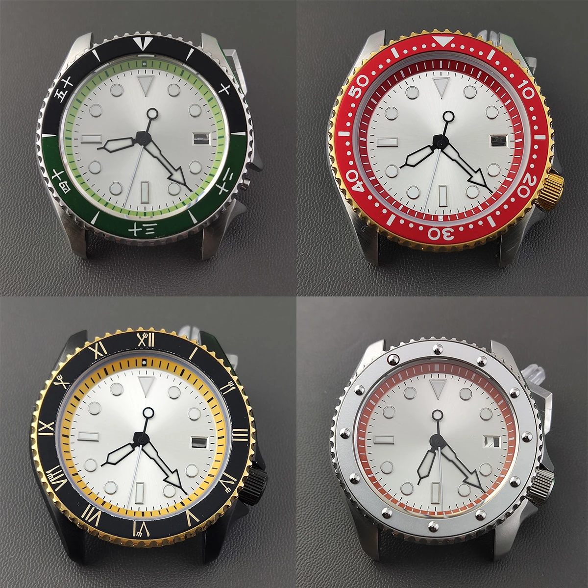 40mm NH35 Case SKX007 Watch Case high-quality modified case Sapphire Glass Waterproof For NH35 Movement Watch Replacement Parts