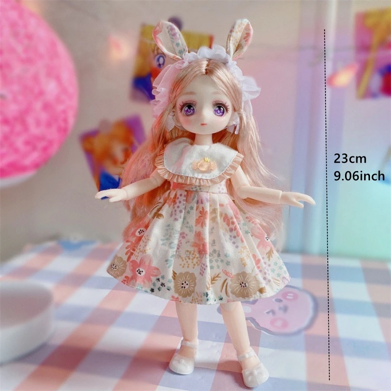 Mini Bambole con Vestiti BJD, Occhi 3D, Articolazioni Simulate, Scala 1/6, Giocattoli da Collezione con Giunti Rimovibili per Adulti
