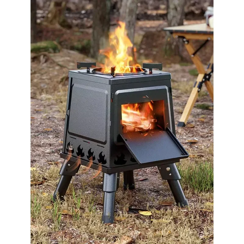 Wood stove Outdoor portable Field camping cooker Picnic  Folding  Mobile pot stove Heating