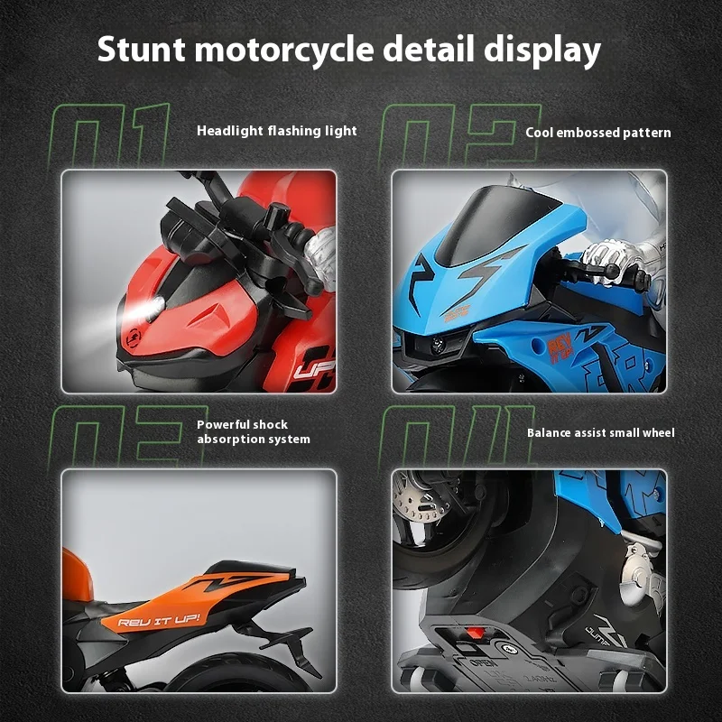 Intelligente off-road legering Rc-motorfiets Hoge snelheid elektrisch speelgoed Drifting Stunt Car Afstandsbediening Racemotor