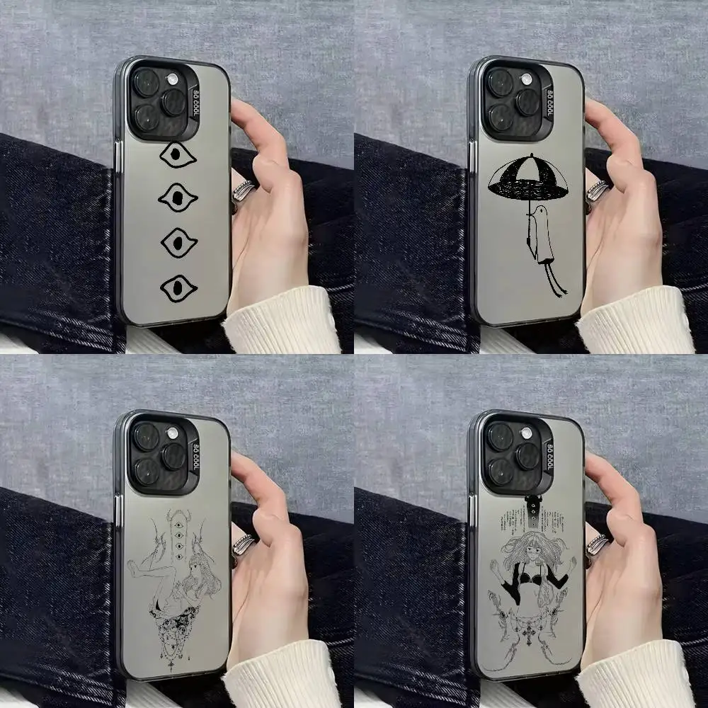 

Goodnight Oyasumi P-Punpun Phone Case For iPhone 17,16,15,14,13,12,Pro,Max,Plus,E,SE4,Air,Mini Black IMD Box