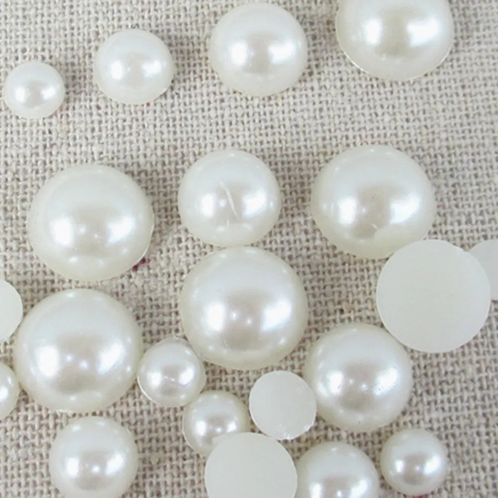 5600Pcs Scatter Beads Kit Plastic Half Pearl Beads Assorted Sizes for DIY Beginners Experts Nail Art Phone Case Scrapbooking