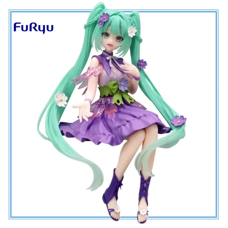 オリジナルフリュー初音ミクアニメおもちゃ美しいミク紫柿妖精美少女フィギュアモデルコレクション装​​飾玩具