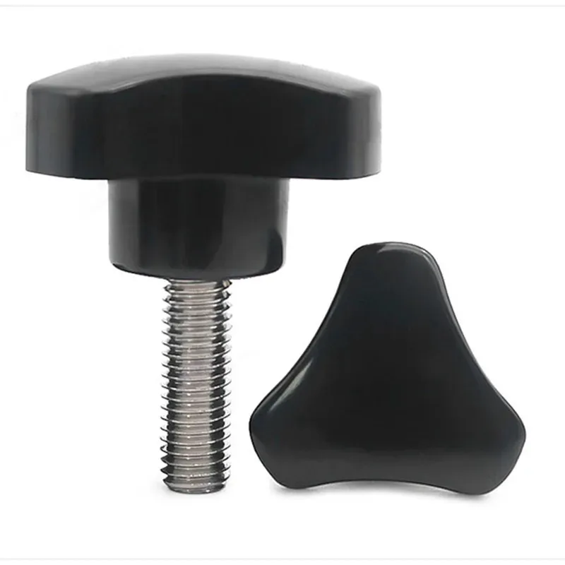 Rubber Head Hand Screw 304 Stainless Steel Triangular Grip For Easy Turning M8 M10 M12