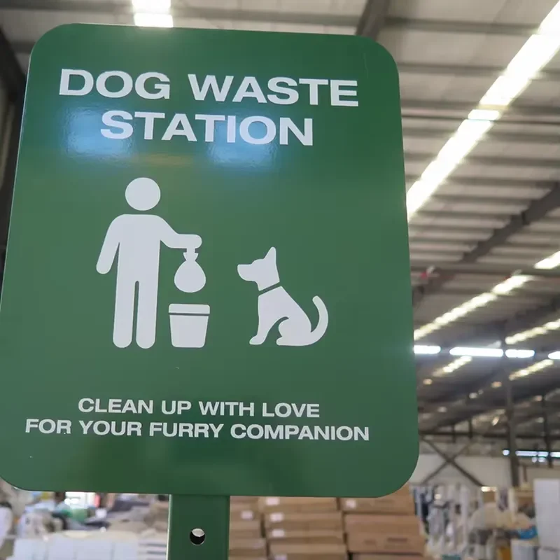 Outdoor Animal Bag Dispenser Park Pet Poop Trash Garbage Can Dog Cat Waste Station Pet Waste Bin