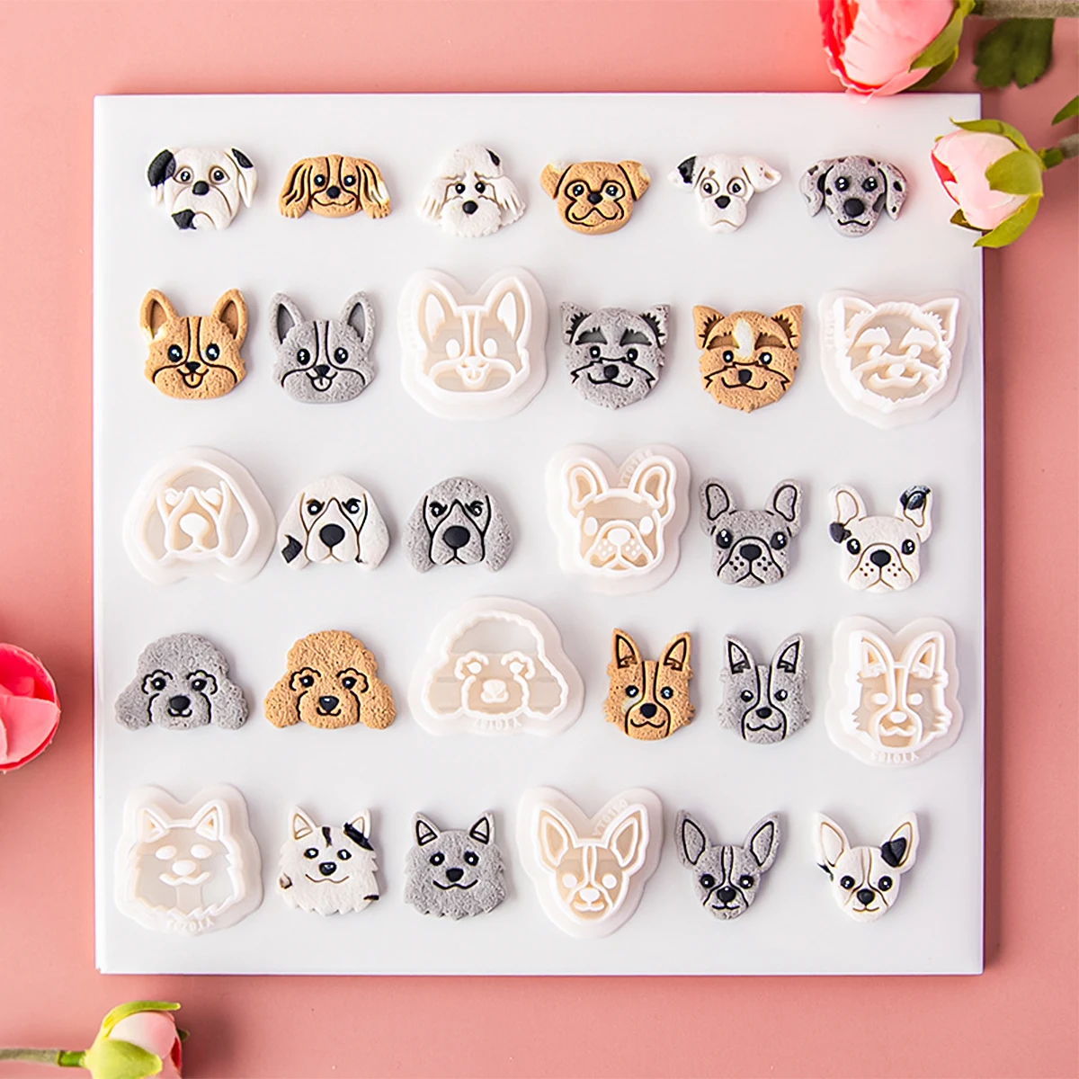 Cartoon Dogs Series Clay Cutters Puppy Labrador Doberman Pinscher Bulldog Earrings Cutter Bohemian style Jewellery Handmade Tool