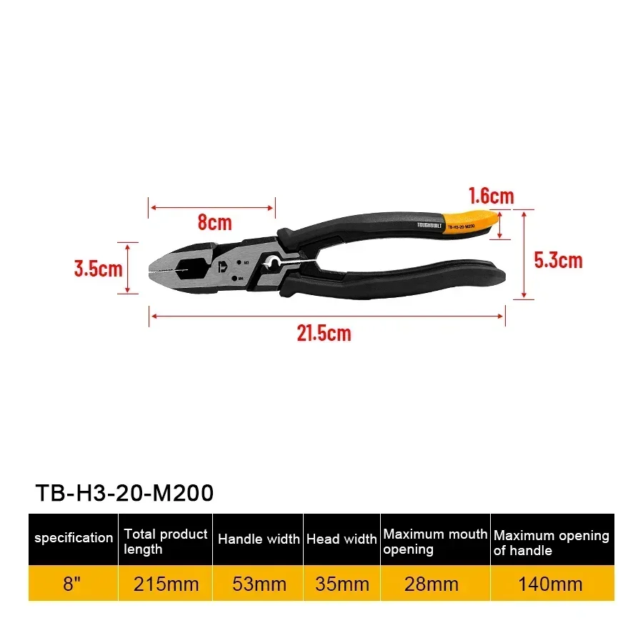 TOUGHBUILT TB-H3-20-M200 Wire Cutter 8