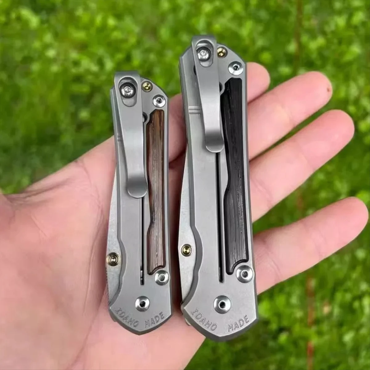 المهنية CNC التيتانيوم سكين عميق حمل الجيب كليب الخلفي المشبك اليدوية DIY المواد