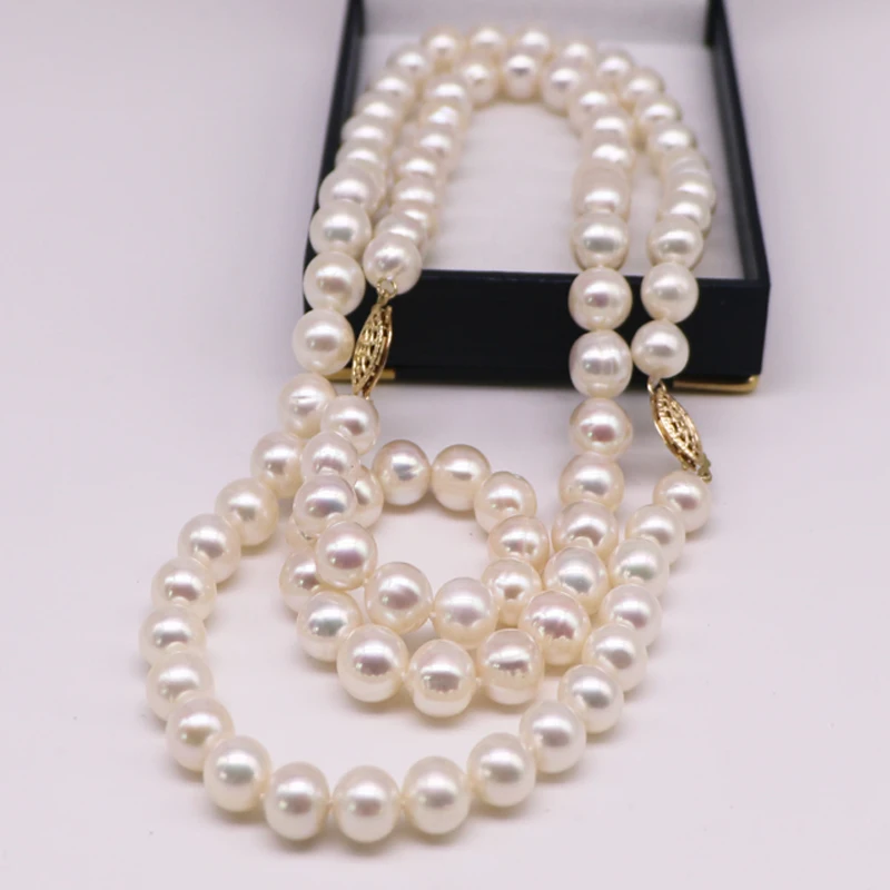 

HOOZZ.P 8-9mm White Natural Freshwater Cultured Pearl Necklace,AA Quality Fine Jewelry for Women Gift