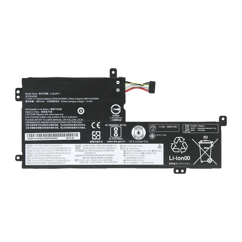 Imagem -02 - Bateria para Lenovo Ideapad L18l3pf1 L18c3pf2 L18m3pf2 L18m3pf2 L18d3pf1 5b10t03401 L34015iwl V155 V340-17iwl 11.34v